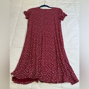 Old Navy Red Floral Maxi Dress